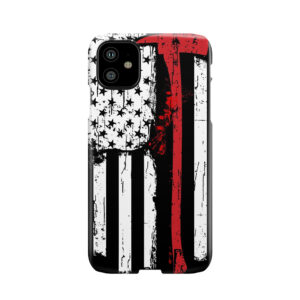 Firefighter Red Line American Flag With Fireman Ax Phone Case