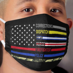 First responder flag graphic design Cloth Face Mask