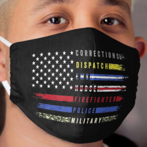 First Responders Hero Flag USA Thin Line Salute Cloth Face Mask