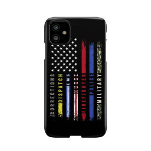 First Responders Hero Flag Usa Thin Line Salute Phone Case