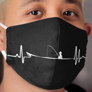 Fisherman Fishing Heartbeat Uptown Cloth Face Mask