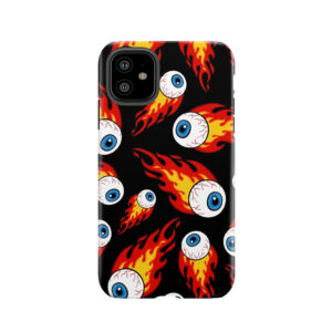 Flaming Eyeball Pattern Tough Phone Case