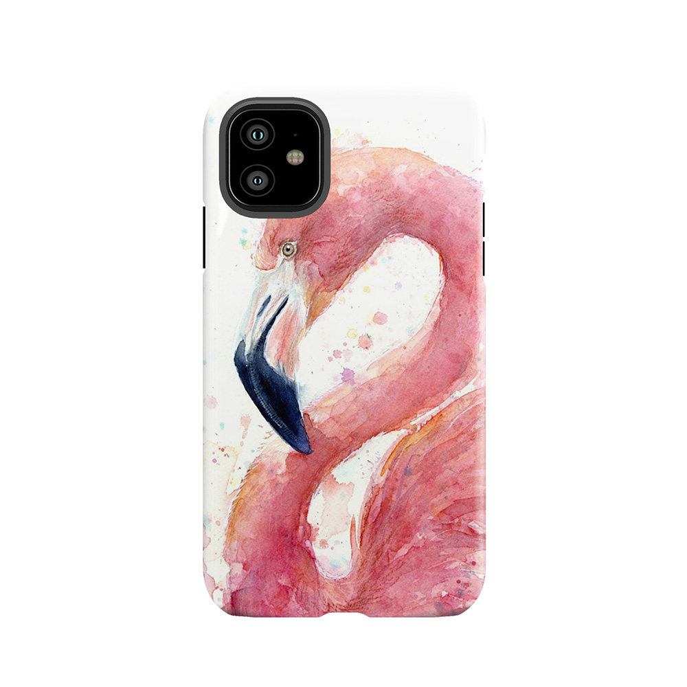 Flamingo Watercolor Tough Phone Case