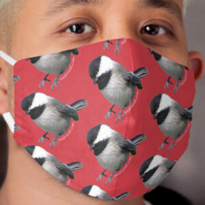Flock of Chickadeedeedee red Cloth Face Mask