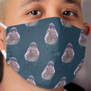 Flock of Grumpy BB mask Ostdrossel blue Cloth Face Mask