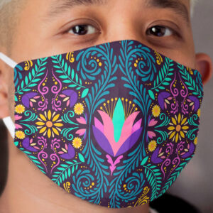 Floral Mexican print ,flowers print mask ,quarantine flowers Cloth Face Mask