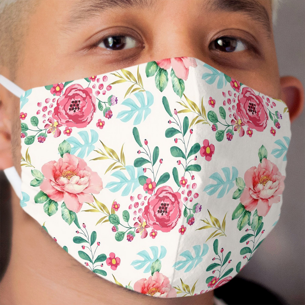 floral pattern Cloth Face Mask 3
