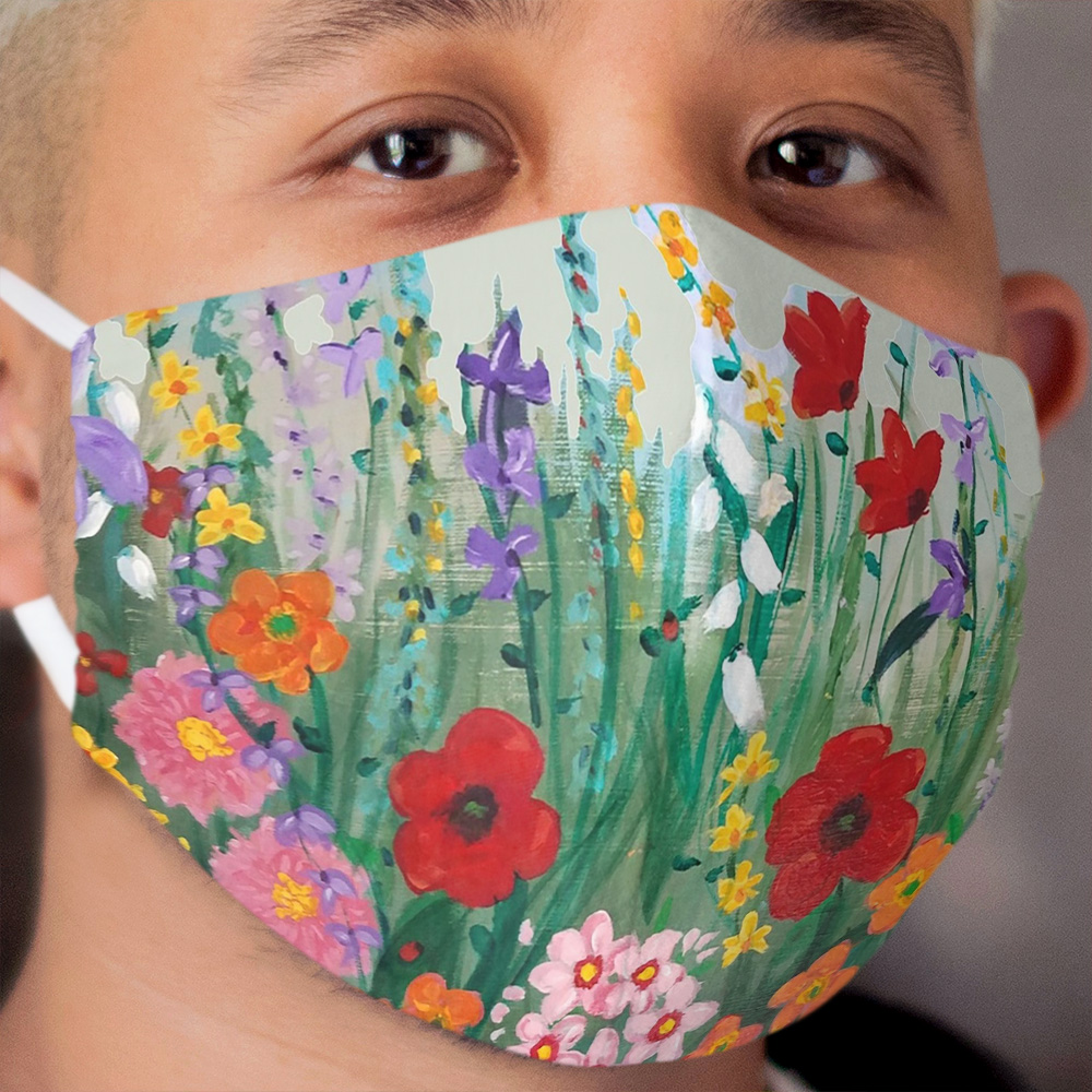 Flower Field Cloth Face Mask