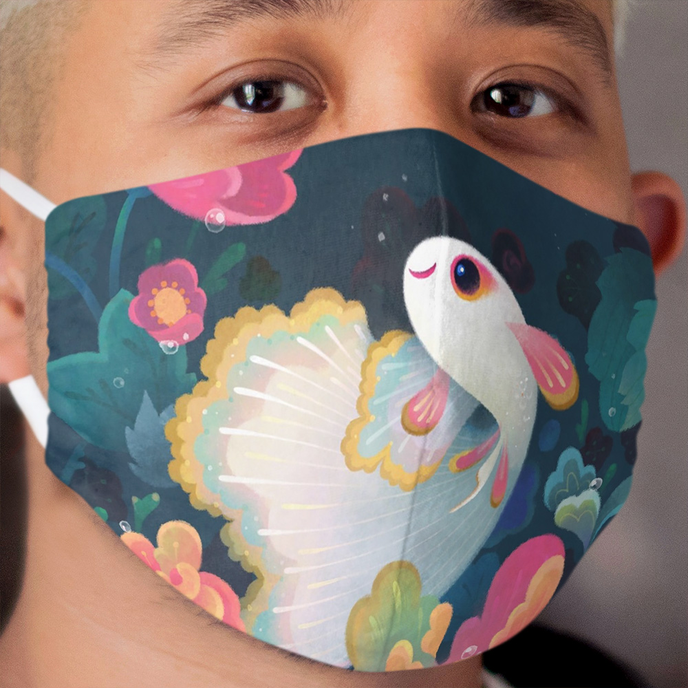 Flower guppy Cloth Face Mask