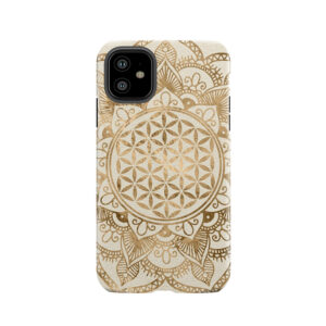 Flower Of Life In Lotus - Pastel Golds And Canvas Tough Phone Case