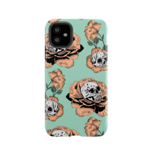 Flower Skull Pattern Tough Phone Case