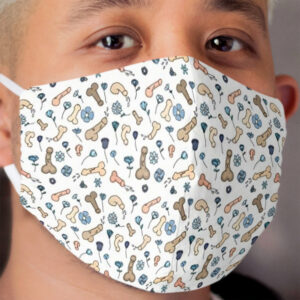 Flowery penis Cloth Face Mask