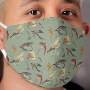 Fly Fishing with Hand Tied flies! Cloth Face Mask