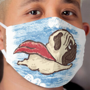 Flying Pug Cloth Face Mask