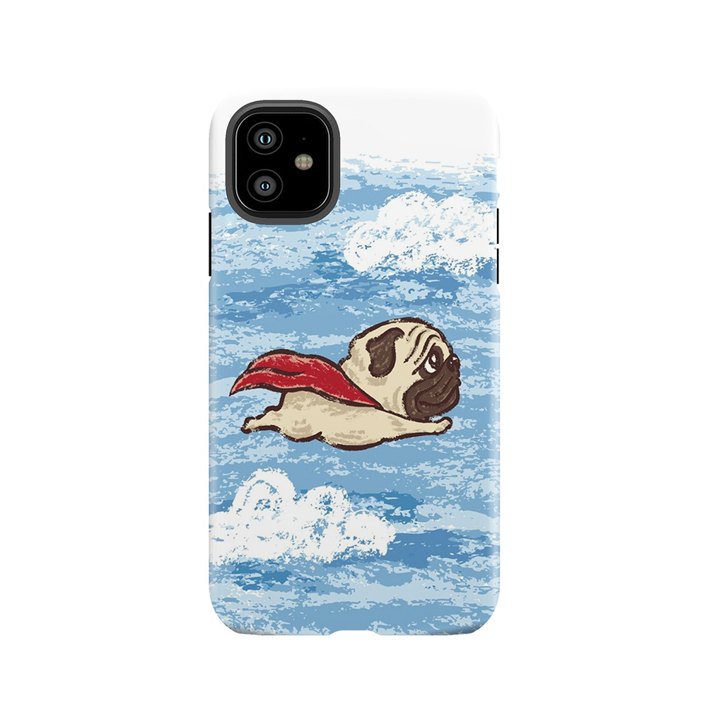 Flying Pug Tough Phone Case
