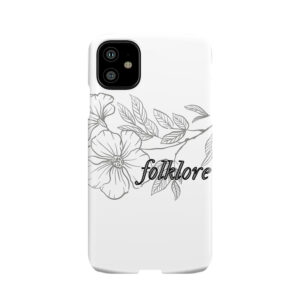 Folklore Album Taylor Swift Flower Lyrics Phone Case
