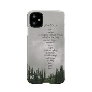 Folklore Tracklist Phone Case