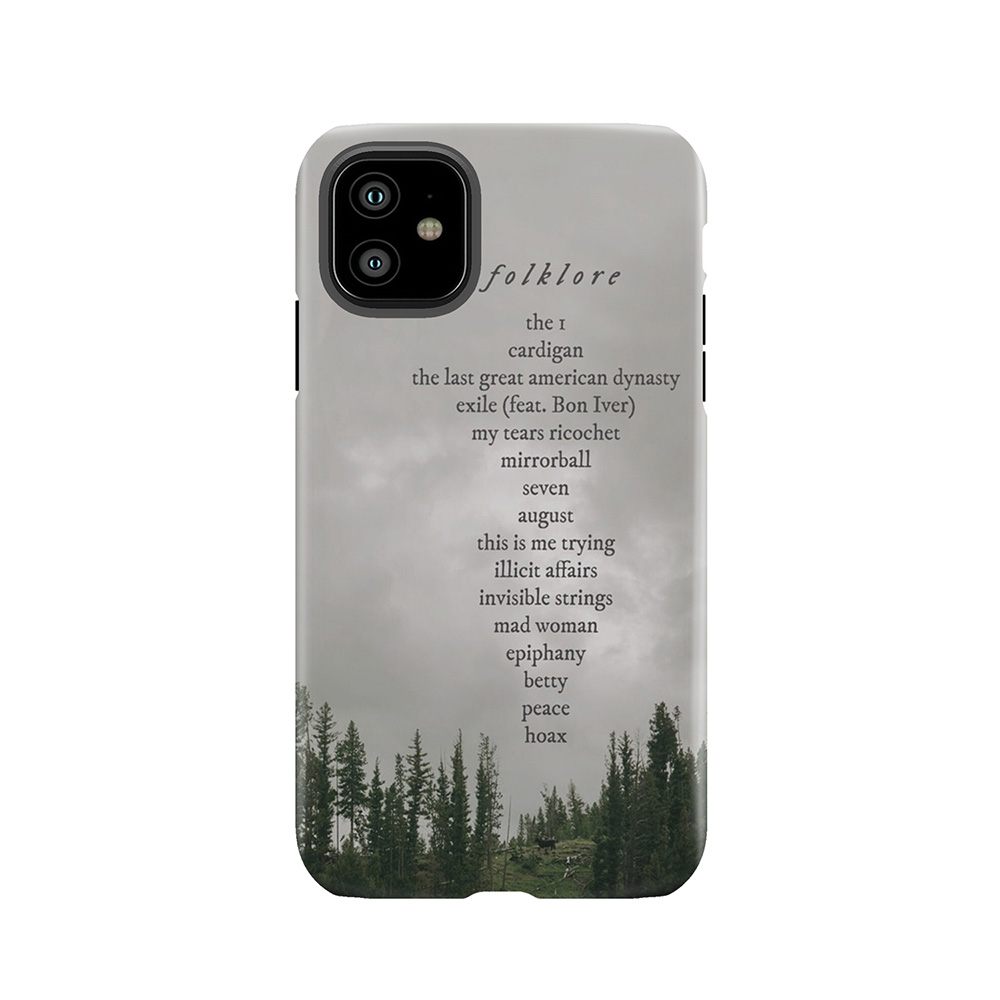 Folklore Tracklist Tough Phone Case