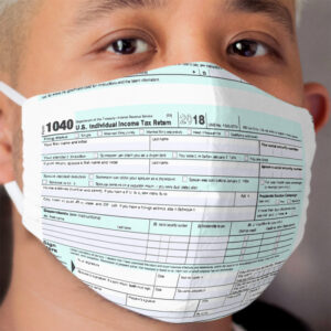 Form 1040 Tax Person Cloth Face Mask
