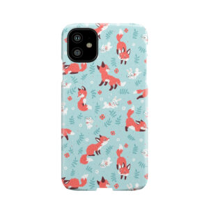 Fox And Bunny Pattern Phone Case