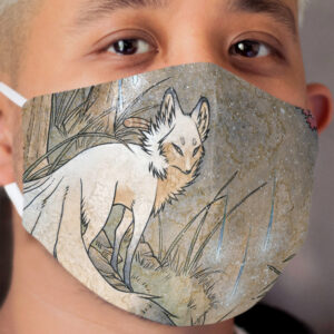 Fox & Wisps - TeaKitsune Fox Yokai Cloth Face Mask