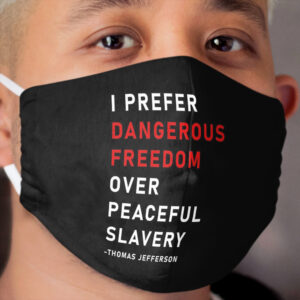 Freedom over peaceful slaver. Protest Quote Cloth Face Mask