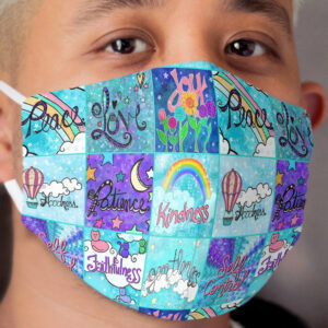 Fruit of the Spirit (teal border) Cloth Face Mask
