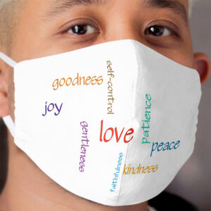 Fruit of the Spirit Word Cloud Cloth Face Mask