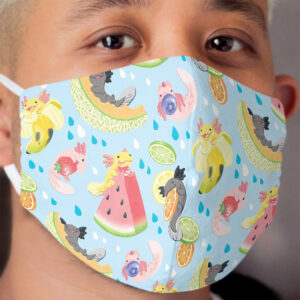 Fruity Fresh Snaxolotls pattern Cloth Face Mask