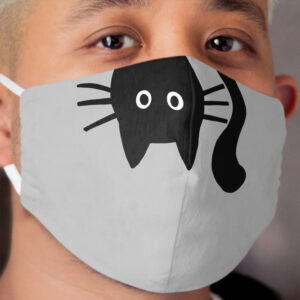 Funny Black Cat Cloth Face Mask