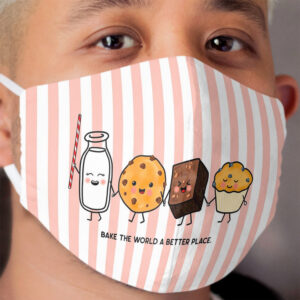 Funny Desserts pink Cloth Face Mask