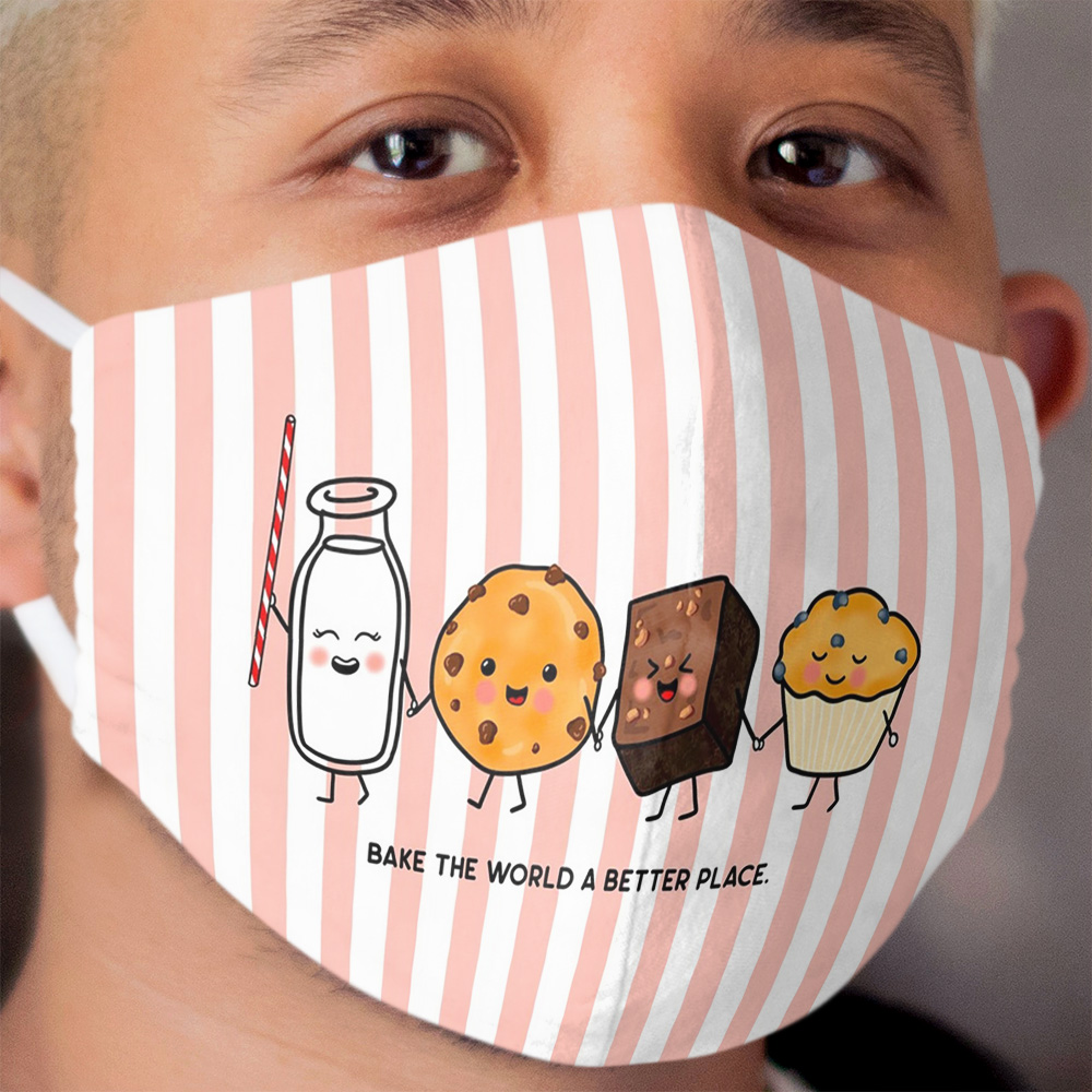 Funny Desserts pink Cloth Face Mask