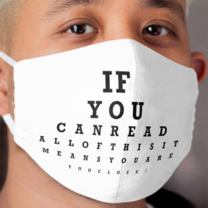 Funny Eye Test Cloth Face Mask