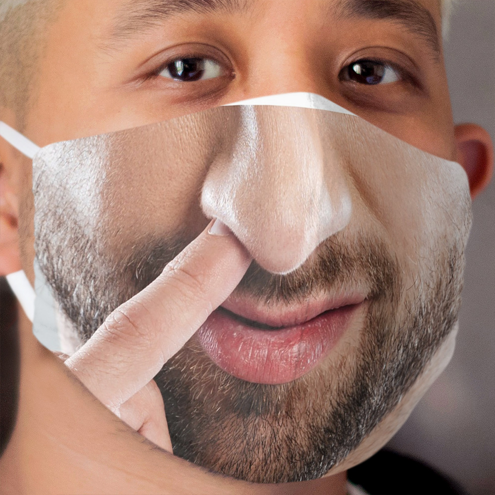FUNNY FACE Cloth Face Mask, Man picking his nose mask, face mask for adult, face mask for men Cloth Face Mask