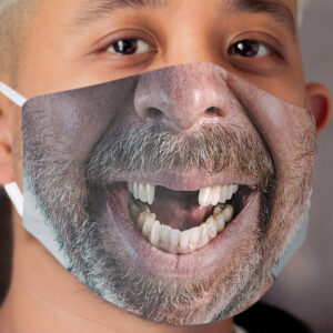Funny Face Missing Teeth Redneck Hillbilly Smile Cloth Face Mask