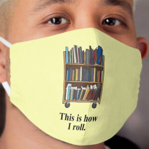 Funny Librarian, Library Assistant Yellow Cloth Face Mask