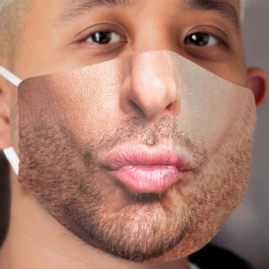 Funny Man Pout Lips Cloth Face Mask
