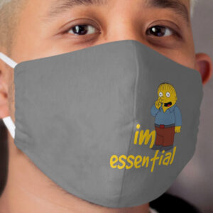 Funny ralph wiggum picking nose I'm essential Cloth Face Mask