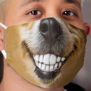 Funny Smiling Dog Cloth Face Mask