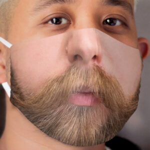 Funny Young Beard Man Cloth Face Mask ( realistic face) Cloth Face Mask