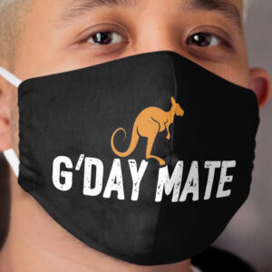 G'Day Mate w/ Kangaroo for Australians - Kangaroo Cloth Face Mask