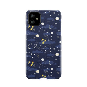 Galaxy - Cosmos, Moon And Stars. Astronomy Pattern. Cute Cartoon Universe Design. Phone Case