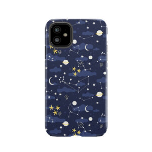 Galaxy - Cosmos, Moon And Stars. Astronomy Pattern. Cute Cartoon Universe Design. Tough Phone Case