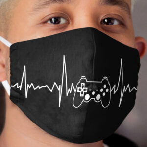 Gamer heartbeat eSports video game players Cloth Face Mask
