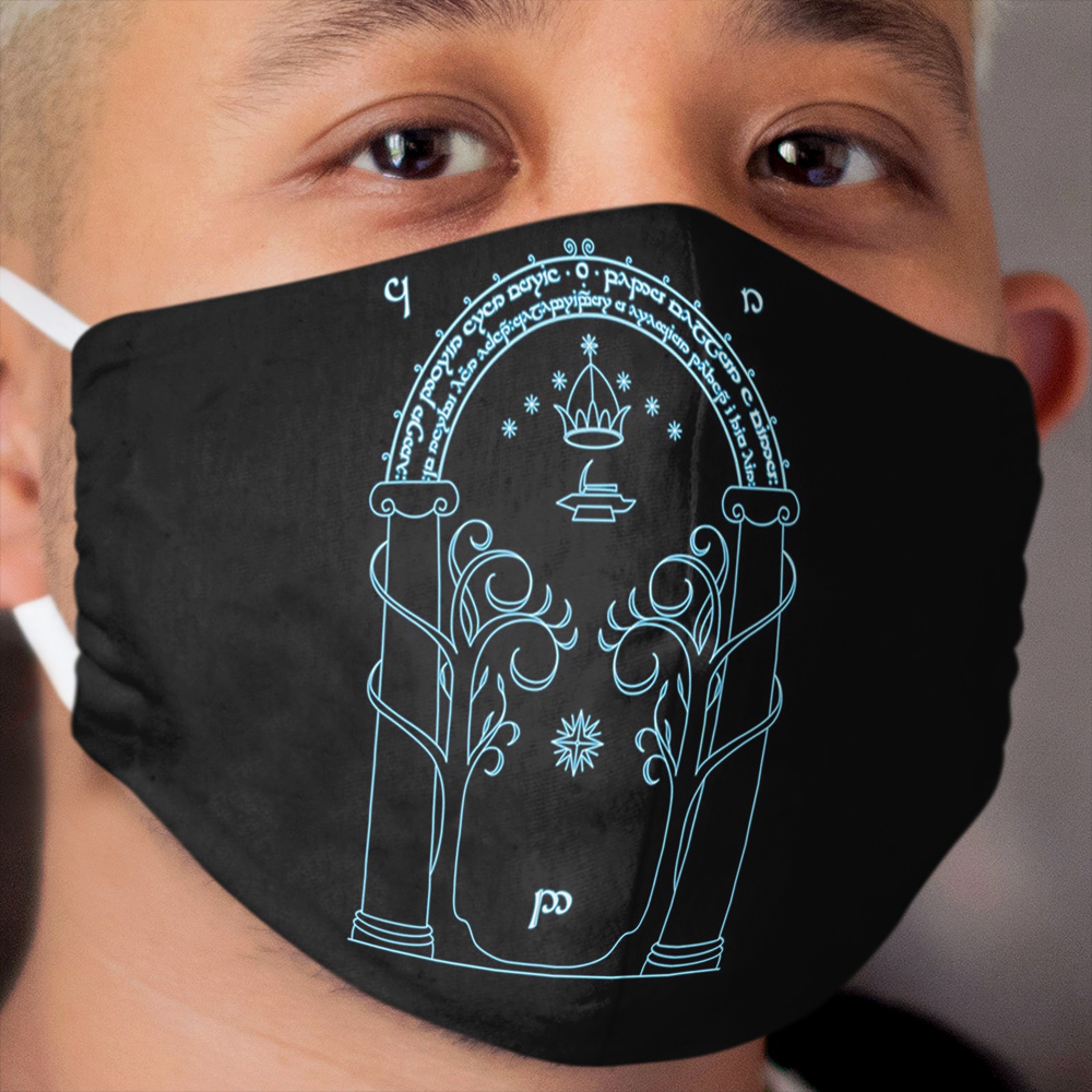 Gate to Moria - Light Blue Cloth Face Mask