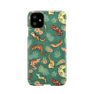 Gecko Family In Green Phone Case
