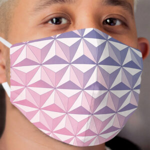 Geodesic Sphere, Pink Cloth Face Mask