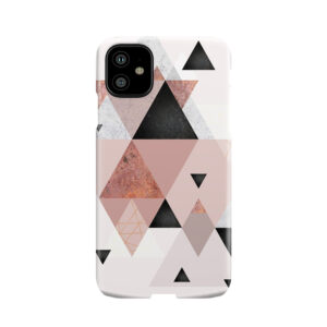 Geometric Compilation In Rose Gold And Blush Pink Phone Case
