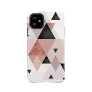 Geometric Compilation In Rose Gold And Blush Pink Tough Phone Case