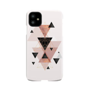 Geometric Triangles In Blush And Rose Gold Phone Case